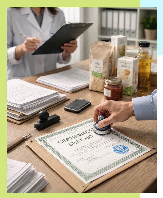 Получение сертификата Без ГМО для продукции в Вольске